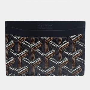 Goyard Black Goyardine Coated Canvas and Leather Saint Sulpice Card Holder