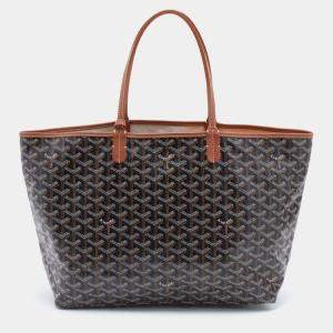 Goyard Brown/Tan Goyardine Coated Canvas and Leather Saint Louis PM Tote