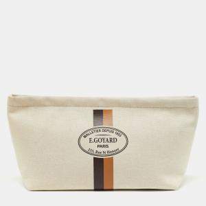 Goyard Cream Canvas Necessaire Organizer Pouch