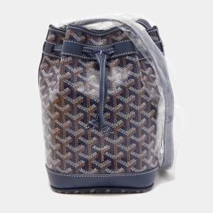 Goyard Blue Goyardine Coated Canvas and Leather Petit Flot Bucket Bag