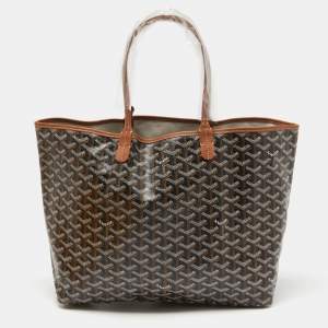 Goyard Brown/Tan Goyardine Coated Canvas and Leather Saint Louis PM Tote