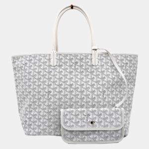 Goyard White Goyardine Coated Canvas and Leather Saint Louis PM Tote