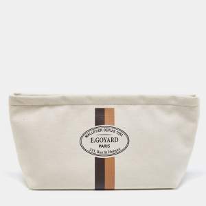 Goyard Cream Canvas Necessaire Organizer Pouch