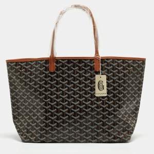 Goyard Brown Goyardine Coated Canvas and Leather Saint Louis PM Tote