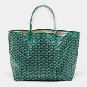 Goyard Green Goyardine Coated Canvas and Leather Saint Louis GM Tote