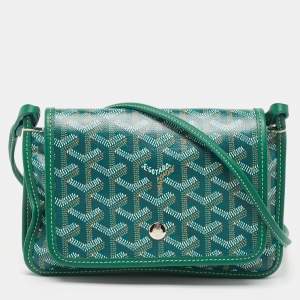 Goyard Green Goyardine Coated Canvas Plumet Crossbody Bag