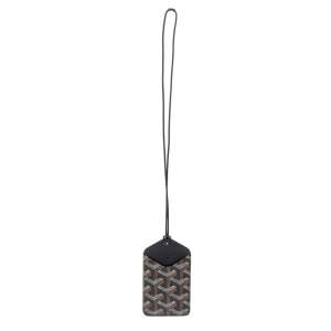 Goyard Black Goyardine Coated Canvas and Leather Luggage Tag