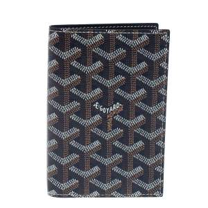 Goyard Blue Goyardine Coated Canvas Grenelle Passport Holder