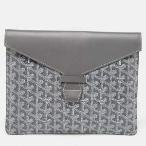 Goyard Grey Goyardine Coated Canvas Camondo Horizontal MM Clutch