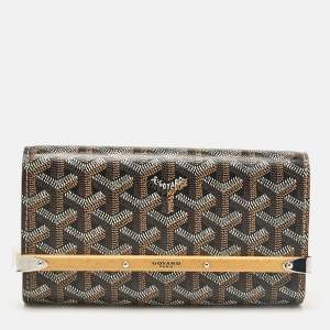 Goyard Brown Goyardine Coated Canvas and Leather Mini Monte Carlo Case