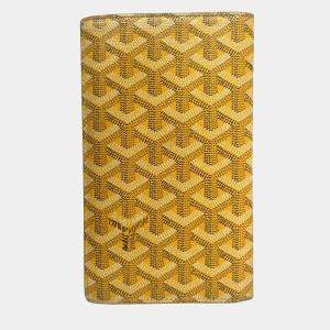 Goyard Yellow Coated Canvas Long Flap Bifold Wallet