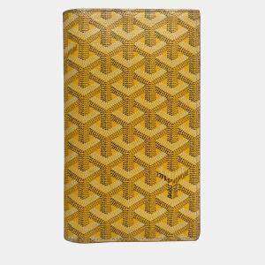 Goyard Yellow Coated Canvas Long Bifold Wallet