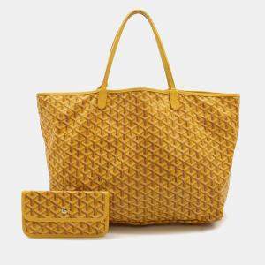 Goyard Yellow Coated Canvas  Saint Louis GM Tote Bag