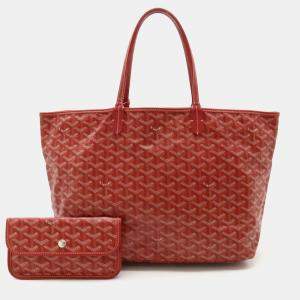 Goyard Red Canvas PM Saint Louis Tote Bag