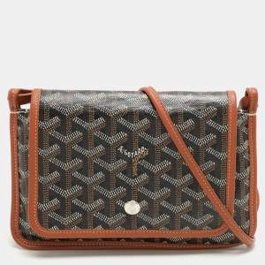 Goyard Brown Goyardine Coated Canvas Plumet Crossbody Bag