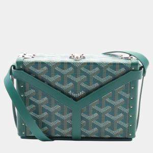 Goyard Green Brown Multicolor Coated Canvas Leather odiaire Trunk Shoulder Bag