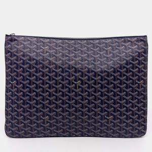 Goyard Multicolor Navy Blue Leather Senna GM Bag