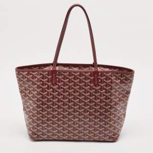 Goyard Burgundy Goyardine Coated Canvas Artois PM Tote