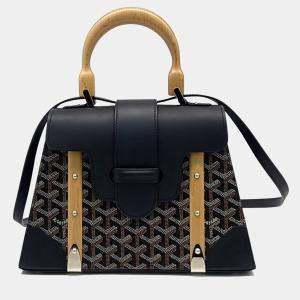 Goyard Black Canvas and Leather Saigon PM bag