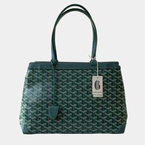 Goyard Green Goyardine Canvas Bellechasse PM Tote Bag 