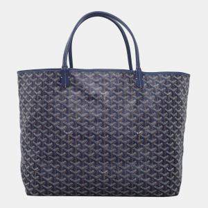 Goyard Blue Coated Canvas St Louis GM Tote Bag