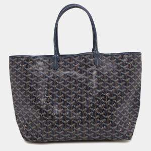 Goyard Blue Marine PVC Leather Saint Louis PM Tote Bag