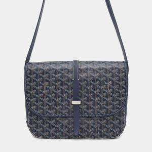 Goyard Multi-color, Navy PVC Leather Belvedere MM Shoulder Bag