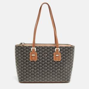 Goyard Brown/Black Goyardine Coated Canvas Okinawa GM Bag