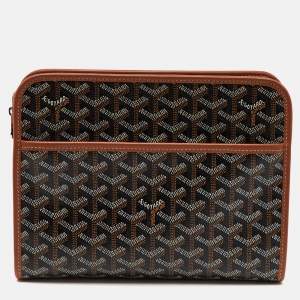 Goyard Black/Brown Goyardine Coated Canvas and Leather Jouvence MM Toiletry Pouch