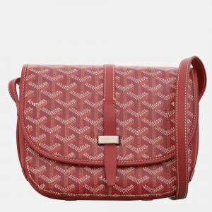Goyard Red Coated Canvas Belvedere PM Bag