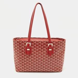 Goyard Red Goyardine Coated Canvas Okinawa PM Tote