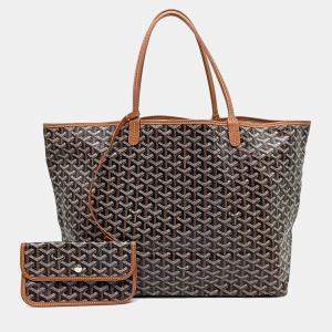 Goyard Black Brown PVC Saint Louis GM bag