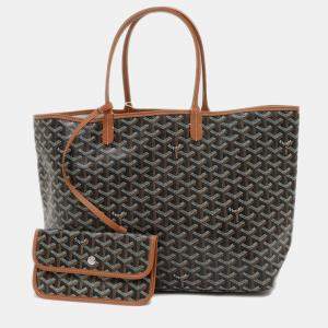 Goyard Saint Louis Pm Tote Bag Goyardine Canvas Brown