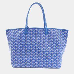 Goyard Saint Louis PM Sky Blue Goyardine Canvas Tote Bag