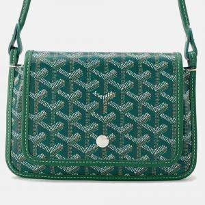 Goyard Plume Pouch Wallet Green plume Leather Pvc