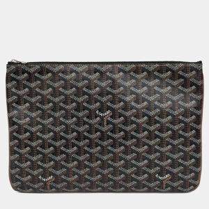 Goyard Brown Coated Canvas Sena MM Bag