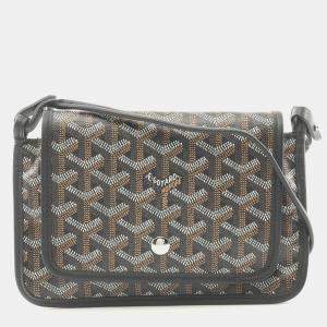 Goyard Plume Black Multicolor Coated Canvas Shoulder Bag