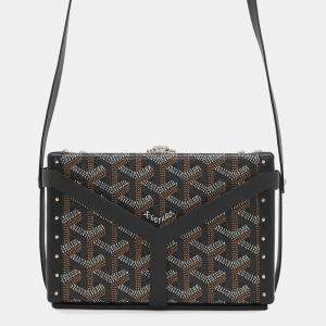 Goyard Menodiaire Black Pvc Leather Trunk Shoulder Bag