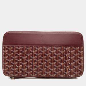 Goyard Red Goyardine Opera Travel Wallet