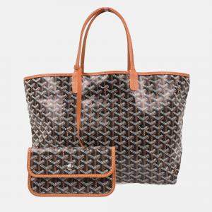 Goyard Saint Louis PM Black Goyardine Canvas Tote Bag