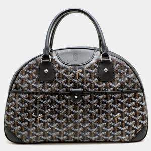 Pre Owned Goyard Saint Jeanne Mm Boston Bag Goyardine Black