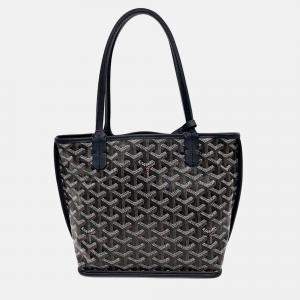 Pre Owned Goyard Mini Anjou Black Canvas Bag