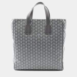 مملوكة مسبقًا Goyard Voltaire Gray White Coated Canvas Tote Bag