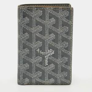 Pre Owned Goyard Grey Goyardine Coated Canvas Saint Pierre Card Holder