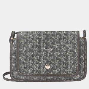 Pre Owned Goyard Gray Plumet Shoulder Bag Pochette Wallet WOC