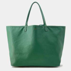 Pre Owned Goyard Anju Green Canvas Leather GM Shoulder Bag