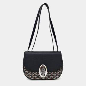 Pre Owned Goyard Black Coated Canvas and Leather 233 bag