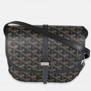 Pre Owned Goyard Black Goyardine Canvas Belvedere PM