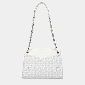 Pre Owned Goyard White Fabric Louette PM