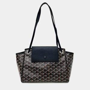 Pre Owned Goyard Black Coated Canvas Louette PM